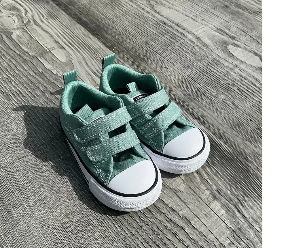Converse All Star Size 6 Baby/Toddler Shoe Green Velcro Close